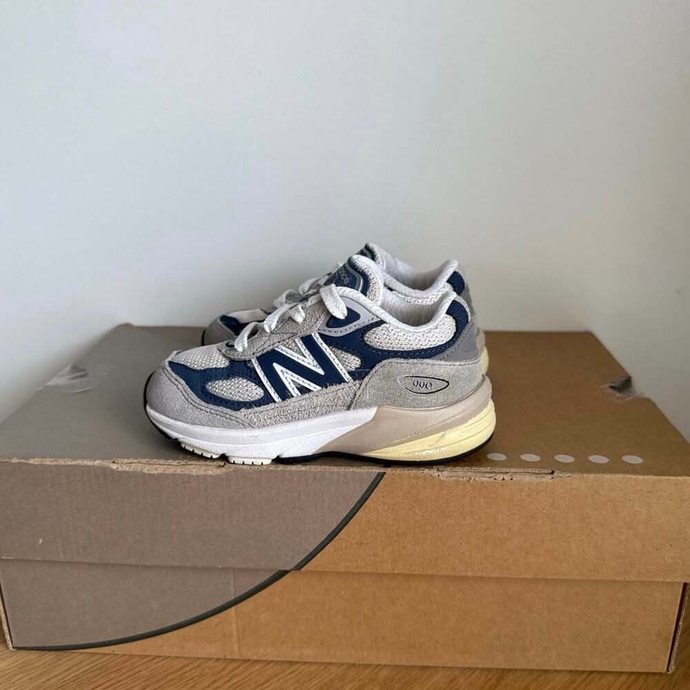 New Balance 990 V6 Grey/Blue Toddler Sneakers- SZ 7.5 C - Picture 5 of 13